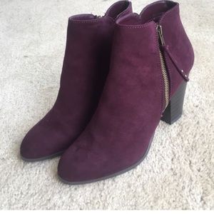dark purple booties